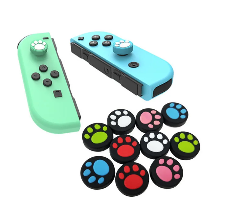 

500Pcs Cat Paw Claw Silicone Thumb Grips Cover for Nintend Switch NS Joy Con Analog Stick Caps Skin for JoyCon Joystick Grip