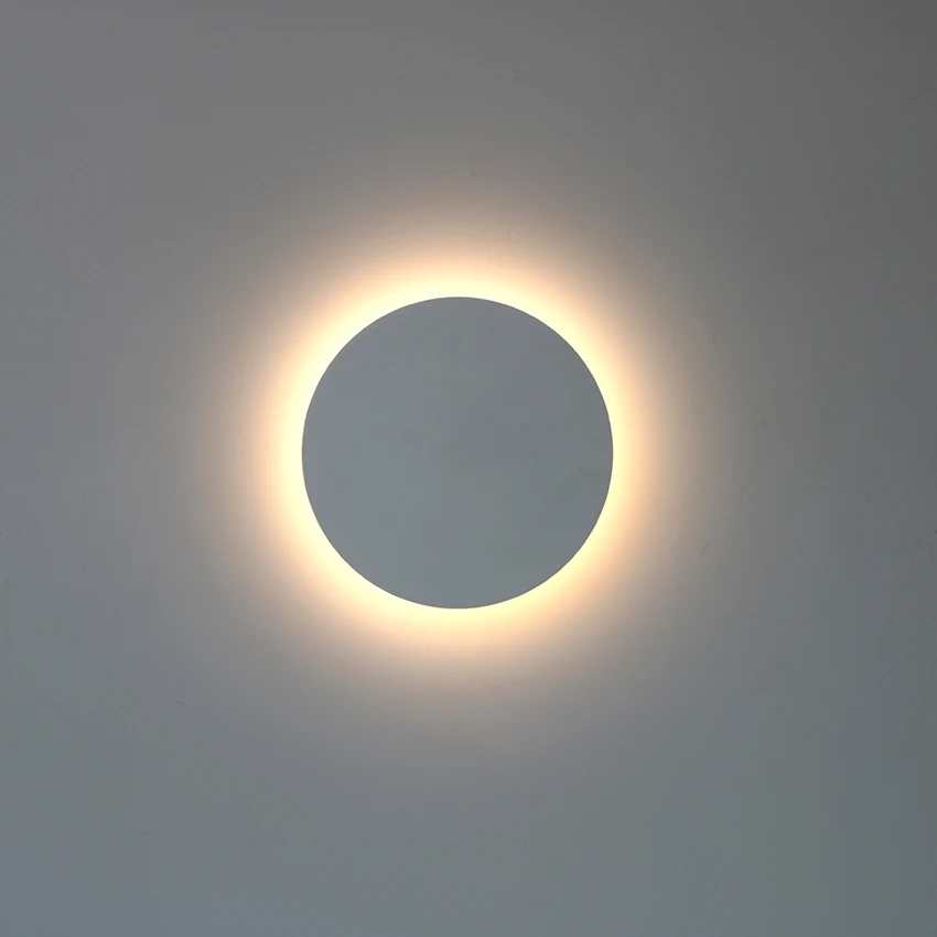 Современные круглые настенные светильники зеркальные алюминиевые домашний