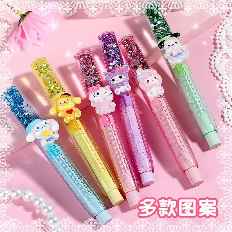 Hello Kitty Kuromi My melody Pochacco милый зыбучий песок двухтактный ластик выдвижной маленький