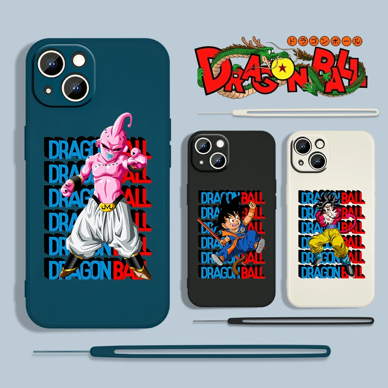 

Anime Dragon Ball DBZ Cool For Apple iPhone 13 12 Mini 11 Pro XS MAX XR X 8 7 6S SE Plus Liquid Rope Silicone Phone Case Cover