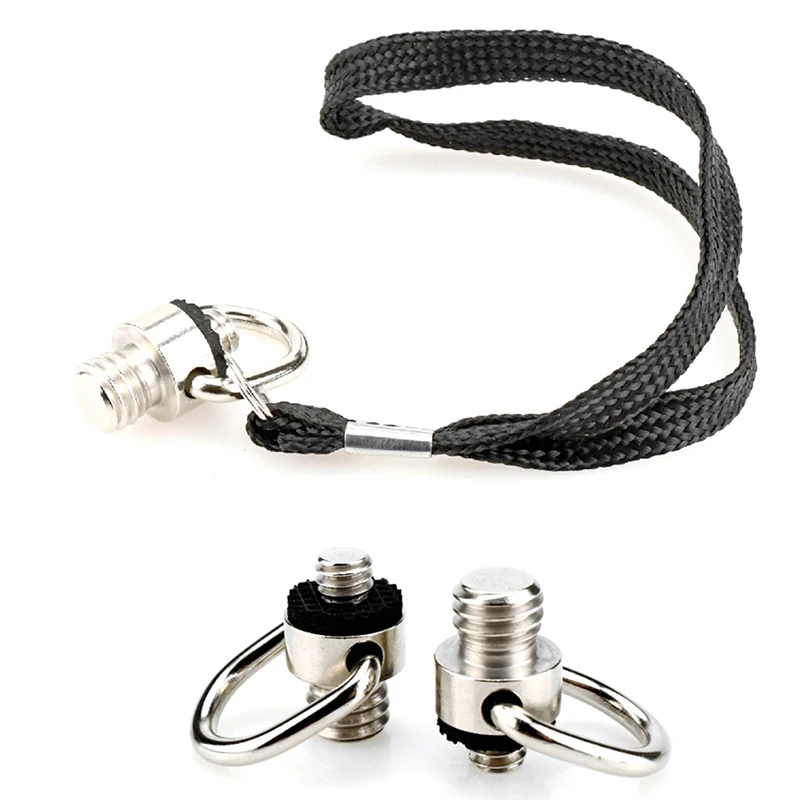 

1/4 Inch Handle Camera Screw 1/4" C Ring Adapter W 15cm Adjustable Hand Wristband Lanyard Strap Sling For Tripod Photo Studio