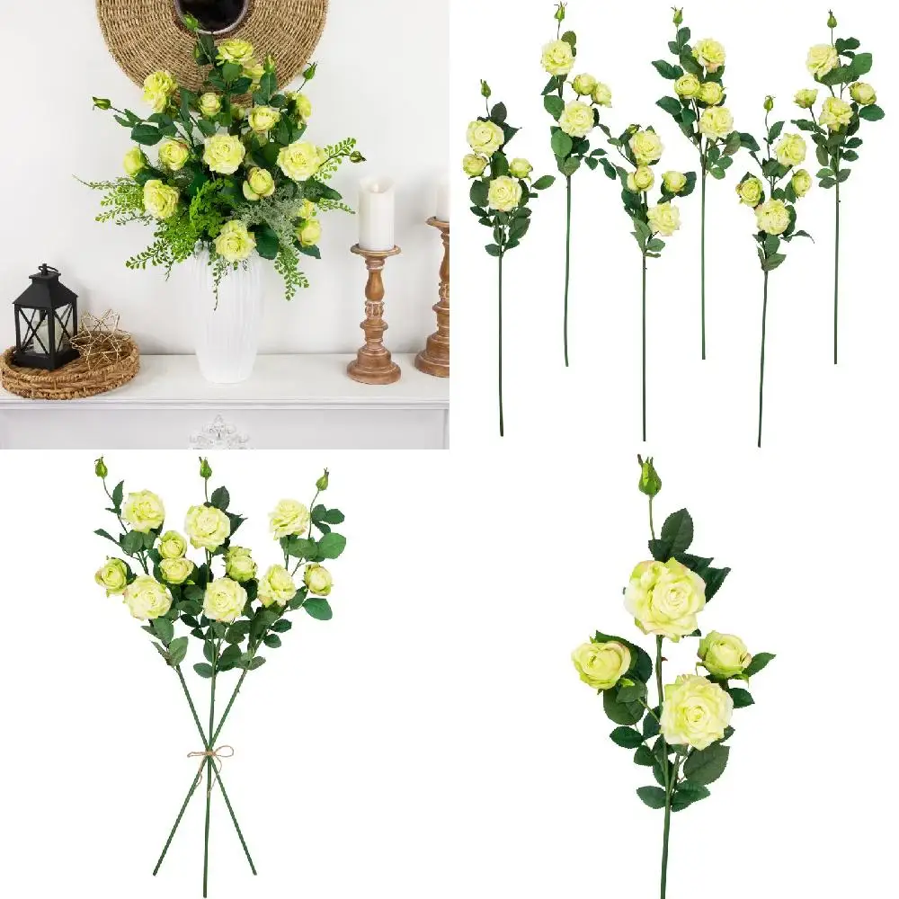 

Gorgeous 6 Pieces of 35" Green Life-Like Artificial Rose Floral Sprays