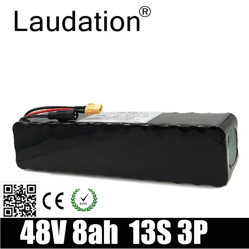 

Литий-ионный аккумулятор для электровелосипеда, 48 В, 8 Ач, 18650, 13S, 3P, 15 А, BMS
