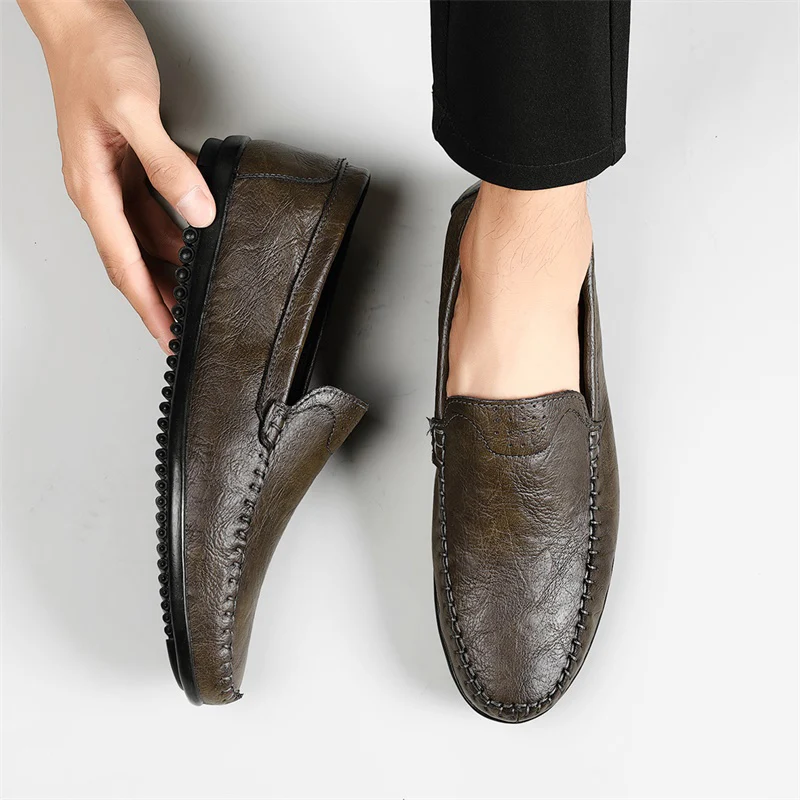 

Мокасины мужские из натуральной коровьей кожи, туфли под костюм, натуральные дышащие, роскошные брендовые Мокасины, итальянская ретро обувь для отдыха