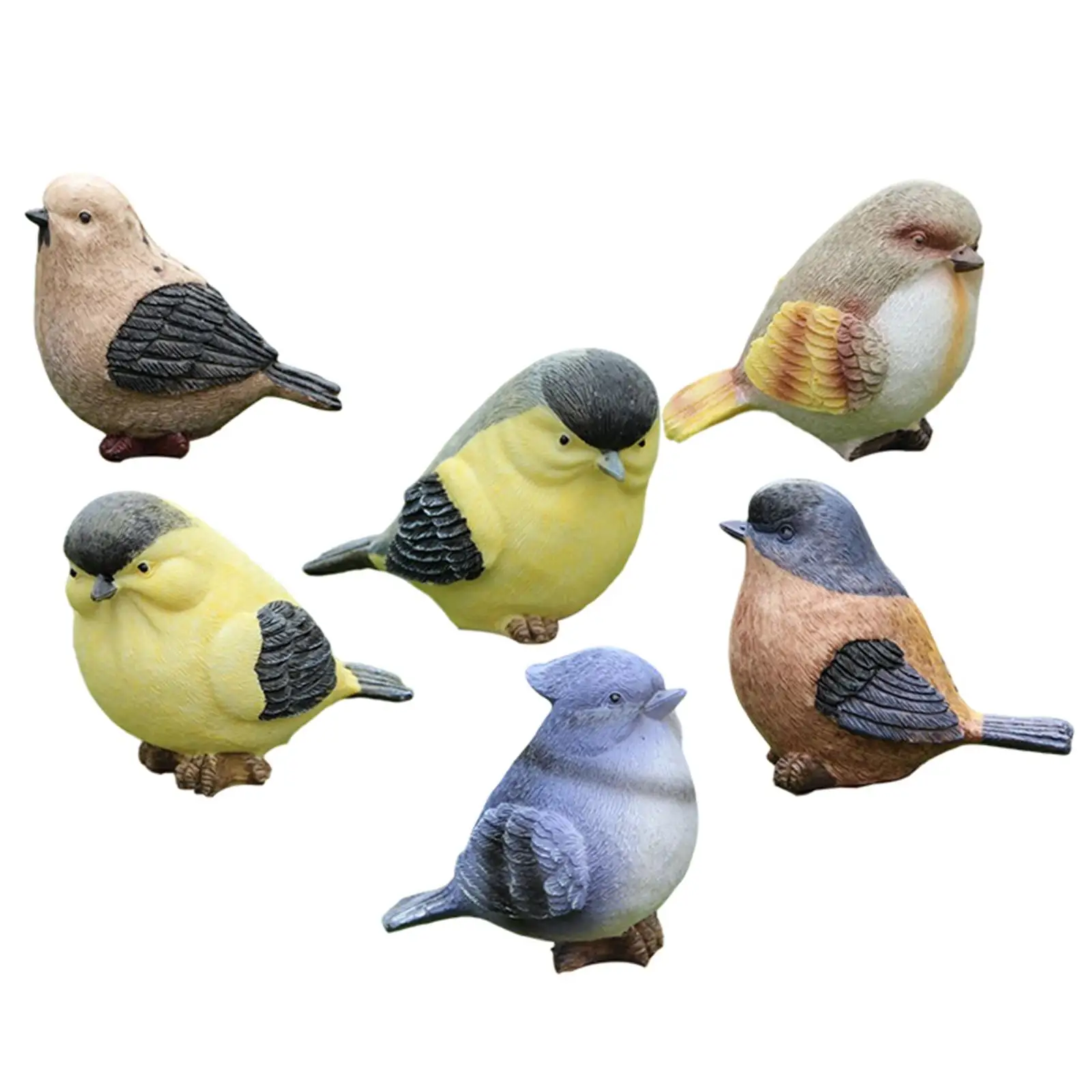 

Simulation Bird Statues Birds Figures Miniature Art Crafts Birds Sculpture for Cabinet Desktop Home Shelf Decoration