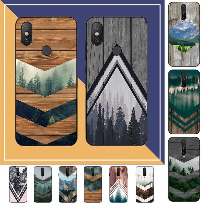 

Forest Geometry Wood Phone Case for Redmi Note 8 7 9 4 6 pro max T X 5A 3 10 lite pro