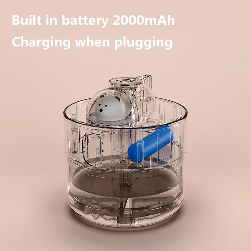 Беспроводной увлажнитель воздуха с милым медведем USB со светодиодной лампой 500 мл