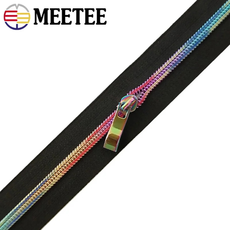 Нейлоновая молния Meetee 4/8 метров 5 # кодовые молнии с открытым концом для