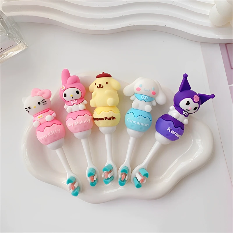 

Sanrio Kawaii Hello Kitty зубная щетка аниме Kuromi мягкие волосы не вредит деснам детская зубная щетка милый детский подарок