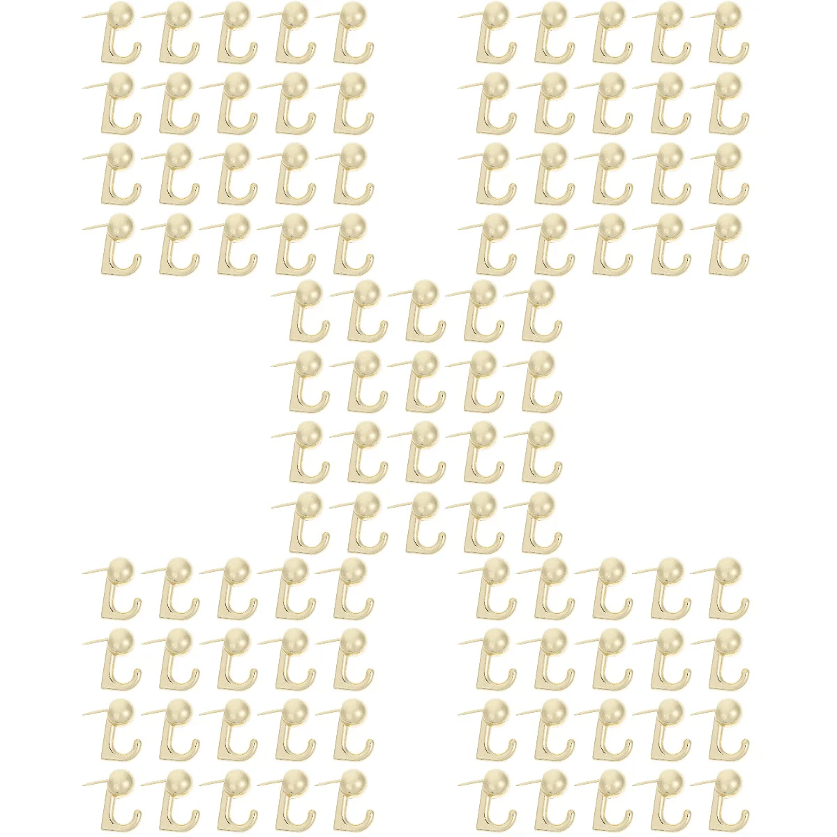 

100 Push Pin Hooks Alloy Thumb Tacks Decorative Wall Pin Picture Hanging Hooks