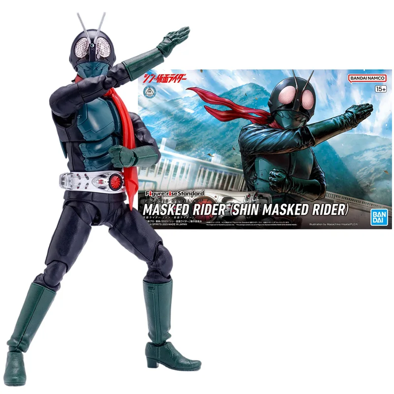 

In Stock Original BANDAI SPIRITS Figure-rise Standard FRS SHIN KAMEN RIDER Anime Figure Model Collecile Action Toys Gifts