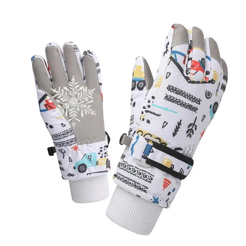 

Детские изолированные лыжные перчатки, зимние спортивные варежки с подкладкой, ветрозащитные теплые зимние перчатки с флисовой подкладкой для сноуборда