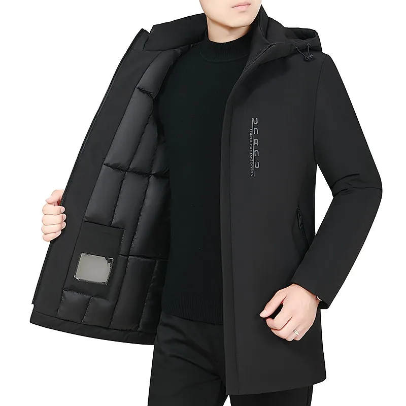 

Мужская Зимняя парка, новинка 2022, Повседневная утепленная хлопковая куртка с капюшоном, верхняя одежда, ветрозащитное теплое пальто с капюшоном, приблизительно 5XL