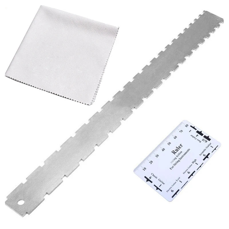 

Distance Ruler Set Metal Electric Guitar Ruler Stainless Steel Guitar Neck Ruler