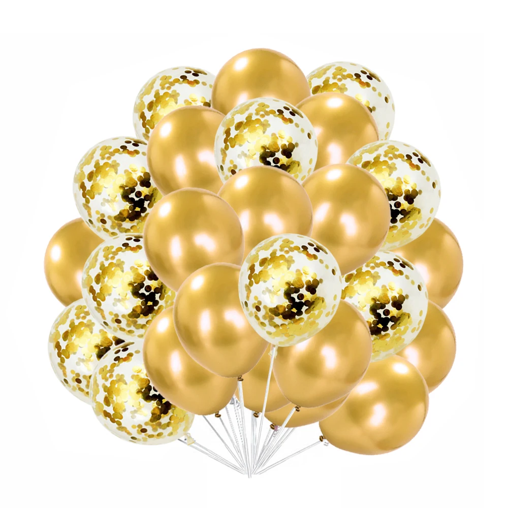10 дюймов 30 шт. воздушные шары золотого цвета латексные блестки Globos для свадьбы и