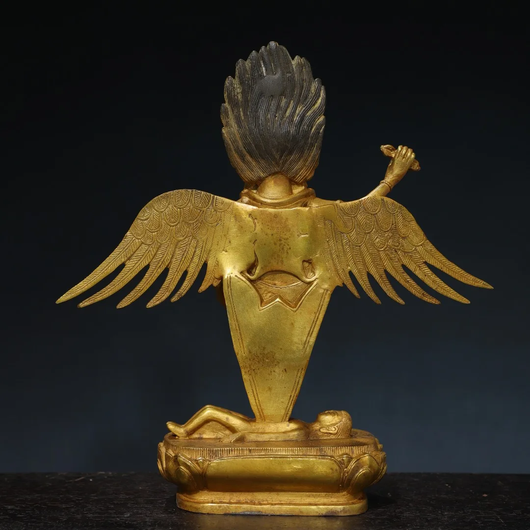 Коллекция тибетских храмов старое бронзовое позолоченное храм Будда Лэй