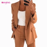 jiaheng mumu casual plus size solid blazer womens elegant office clothing female temperament blazer 2022 spring autumn jacket