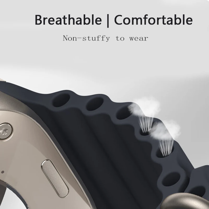 Ocean strap For Apple watch band 49mm 45mm 44mm 40mm 41mm 42mm 40 45 mm silicone correa bracelet iWatch Ultra series 8 7 3 se 6