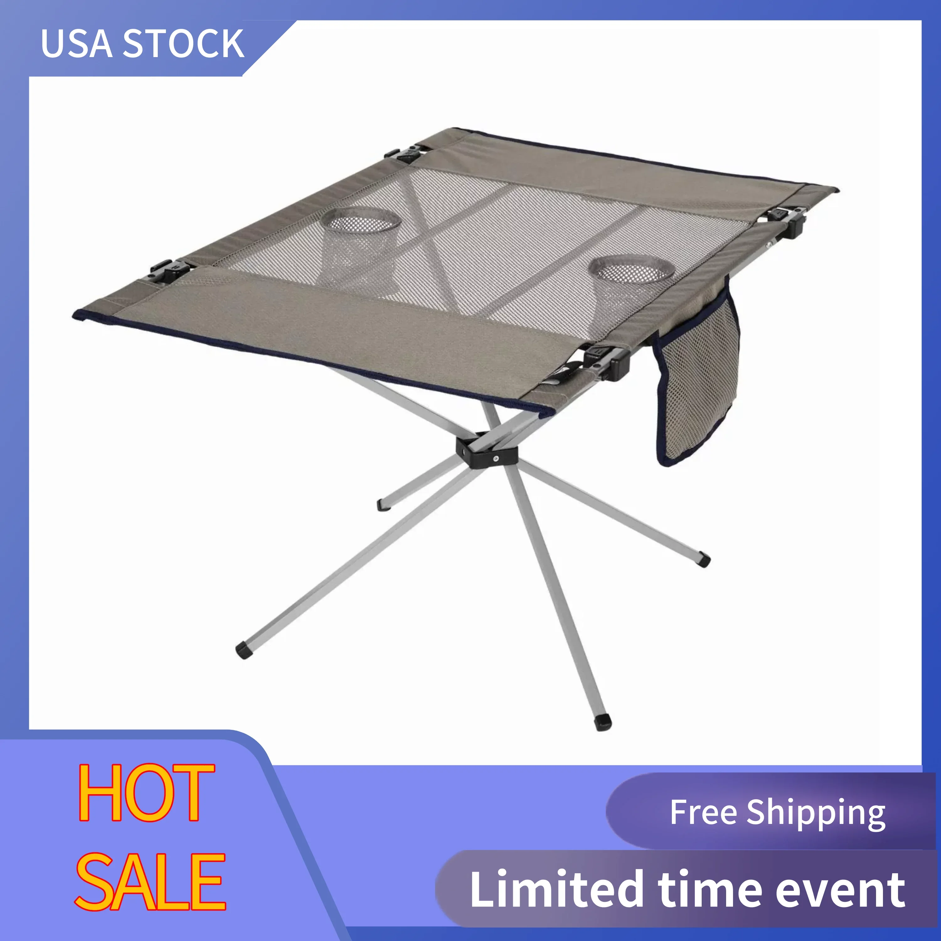 

Portable High-Tension Travel Table, Open Size 20.5 in x 31.5 in x 18.1 in