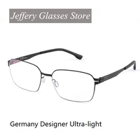 germany berlin screwless ultra light prescription glasses frame men eyeglass businese fashion square spectacles original box