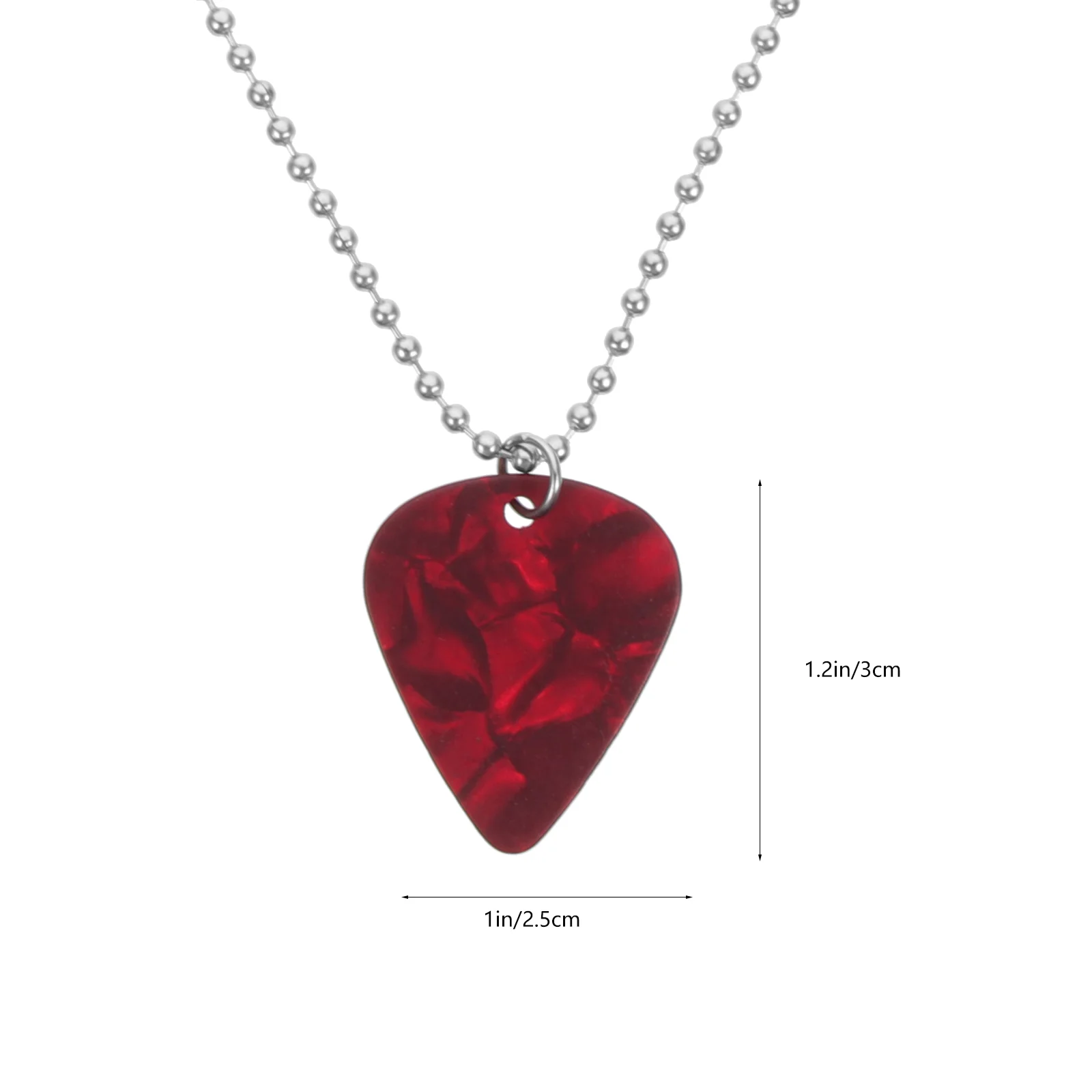 

Pick Necklace Guitar Picks Bass Decorative Sweater Stainless Steel Creative Fingertip Miss Shaped Cool Pendant