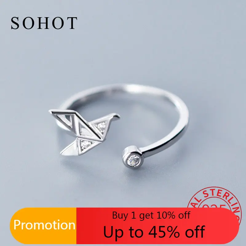 

Женское регулируемое кольцо из серебра 925 пробы с фианитами