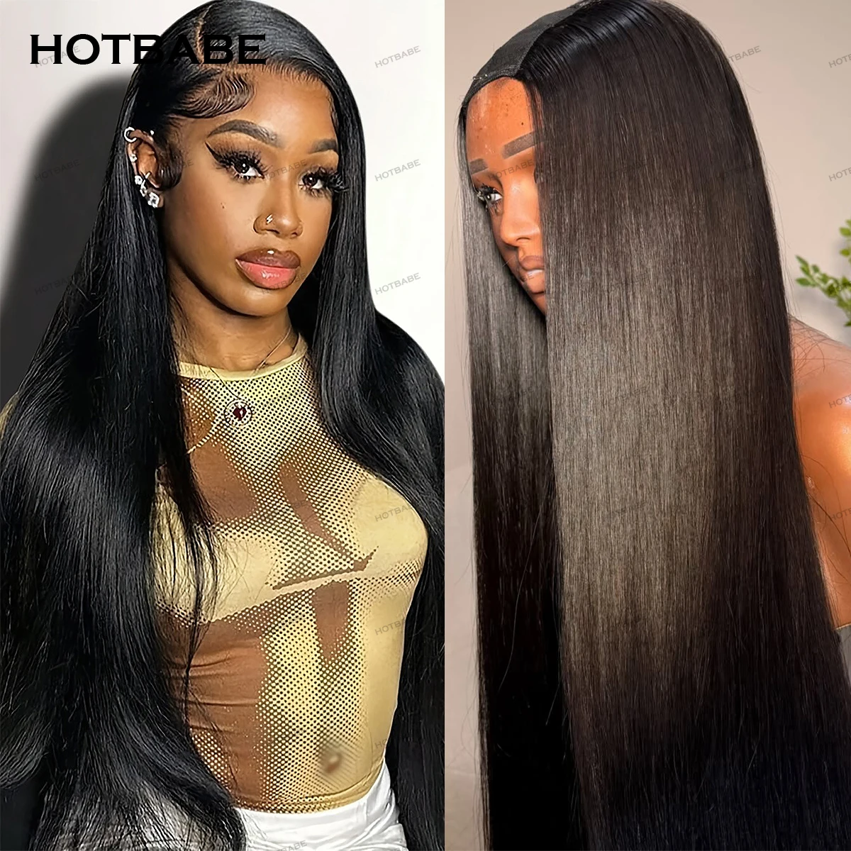 Фото 100% натуральный парик из человеческих волос Lagos Hairline 13x6 HD с HD-кружевной передней частью, без клея, готовый к носке, для женщин, с предварительно выщипанной M-образной линией роста волос, прямой парик №4