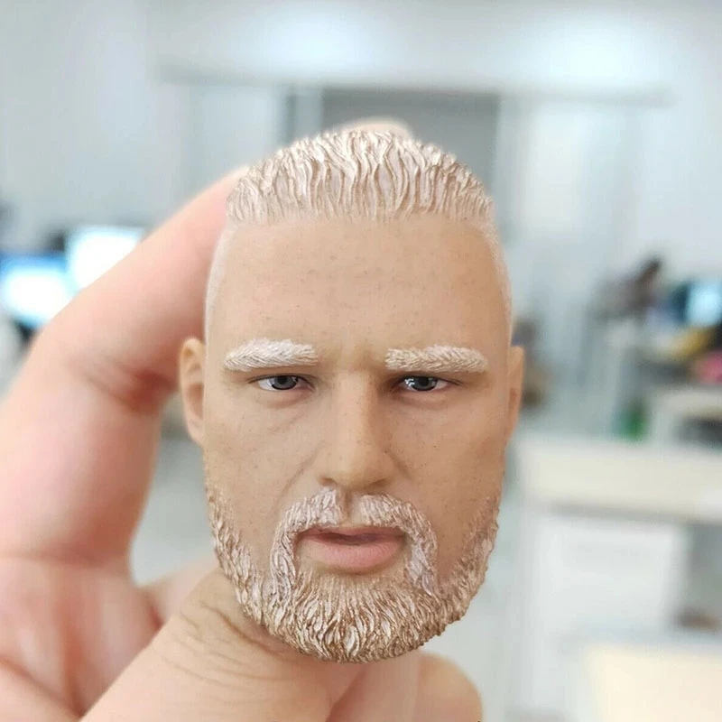 

HK003 1/6 European Big Brother Wrestler Male White Beard Head Carving Model For 12'' AT018 Action Figure Fat Body