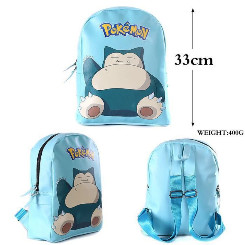 

Pokemon Comic Both Shoulders Package Schoolbag Pocket Monster Snorlax Pikachu Anime Bag Necessary for Children To Start School