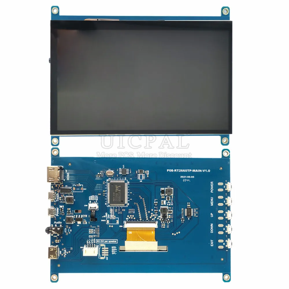 

7-дюймовый сенсорный экран IPS для Raspberry Pi 4B 3B 1024*600, емкостный сенсорный ЖК-дисплей для Jatson Nano VGA HDMI