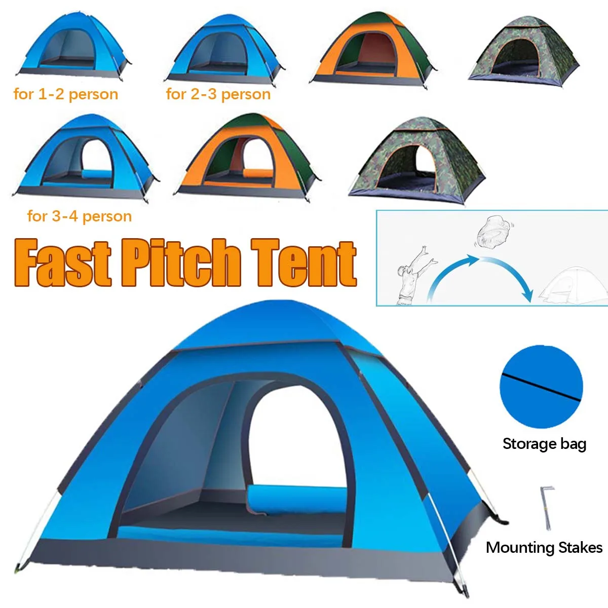 

Ultralight Camping Tent Fully Automatic quick-opening Camping Tent Waterproof Outdoor Hiking Tent Backpacking Tent With Free Bag