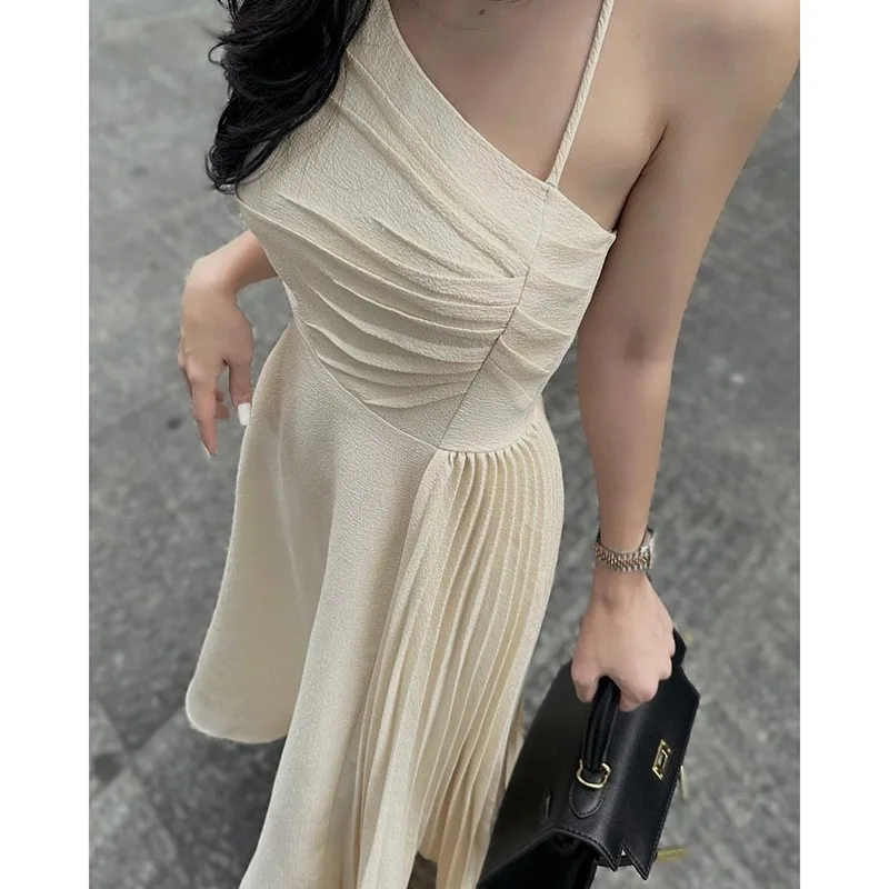 

Beach Cover Up For Women Luxury Summer Dress With Offers Shrink Fold Strap New Female Gentle Solid Spandex Pareos Tunic Swim