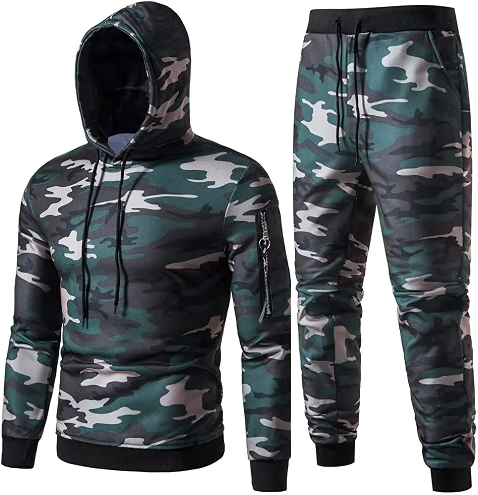 Men's Tracksuits 2 Piece Set 2021 Spring Winter Sweatsuits for Men Casual Hoodie Sports Jogging Suits Sets Men Clothing
