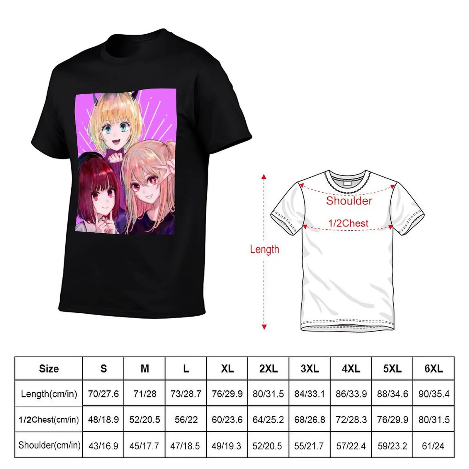 Футболка Arima Kana Hoshino Ruby MEM-Cho, спортивная повседневная хлопковая футболка с короткими рукавами (art.: 3920dbe7714bf) - 3920dbe7714bf