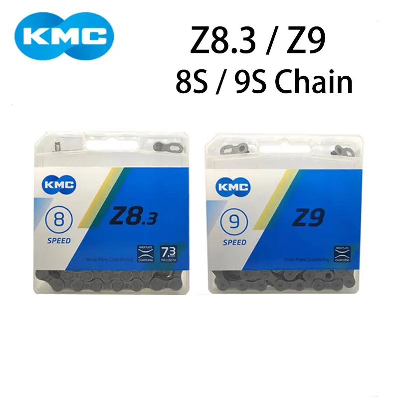 KMC Bicycle Chain Z8.3 Z9 Bike Chain 6/7/8/9 Speed Velocidade Acessórios Corrente Cadena Bicicleta Z8 Z9 MTB Road Bike Chains