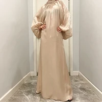 eid for women muslim satin long dress abaya lantern sleeve luxury moroccan caftan dress islamic turkish ramadan arabian clothing