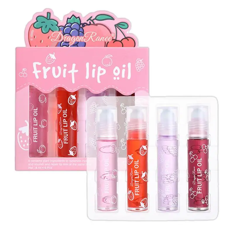 

Fresh Fruit Roll On Lip Balm Transparent Lip Oil Long Lasting Primer Moisturizing Lip Gloss Cosmetics Tools Lip Balm For Girls
