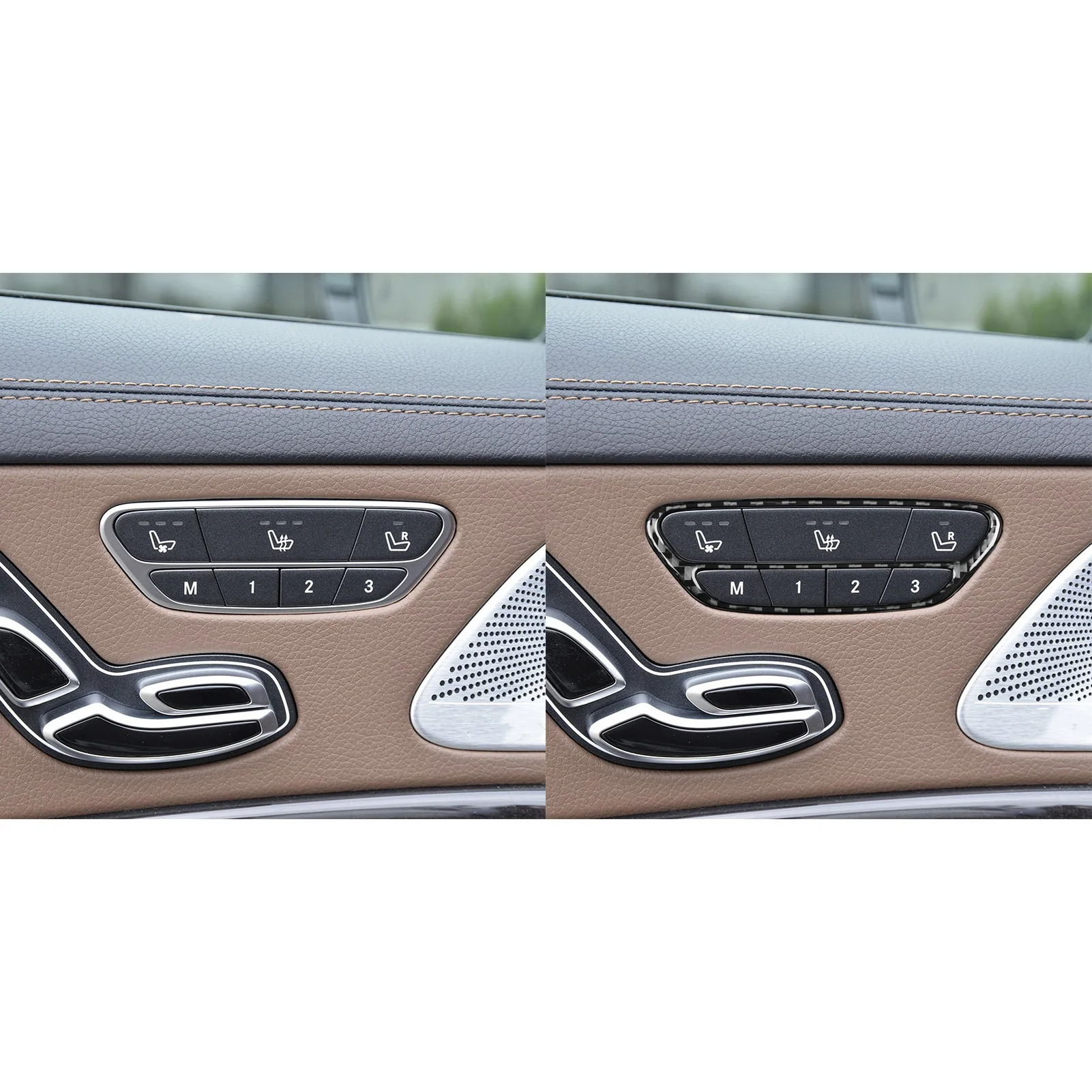 Панель управления для Benz S-Class w222 2013-2020 из углеродного волокна с подогревом кнопки