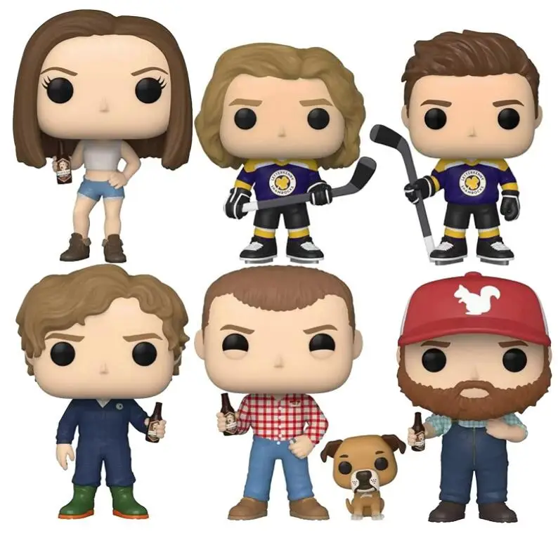 

Letterkenny Squirrelly Dan, Wayne w/Gus, Daryl and Katy w/Puppers & Beer Vinyl Action Figures Collection Model Toys