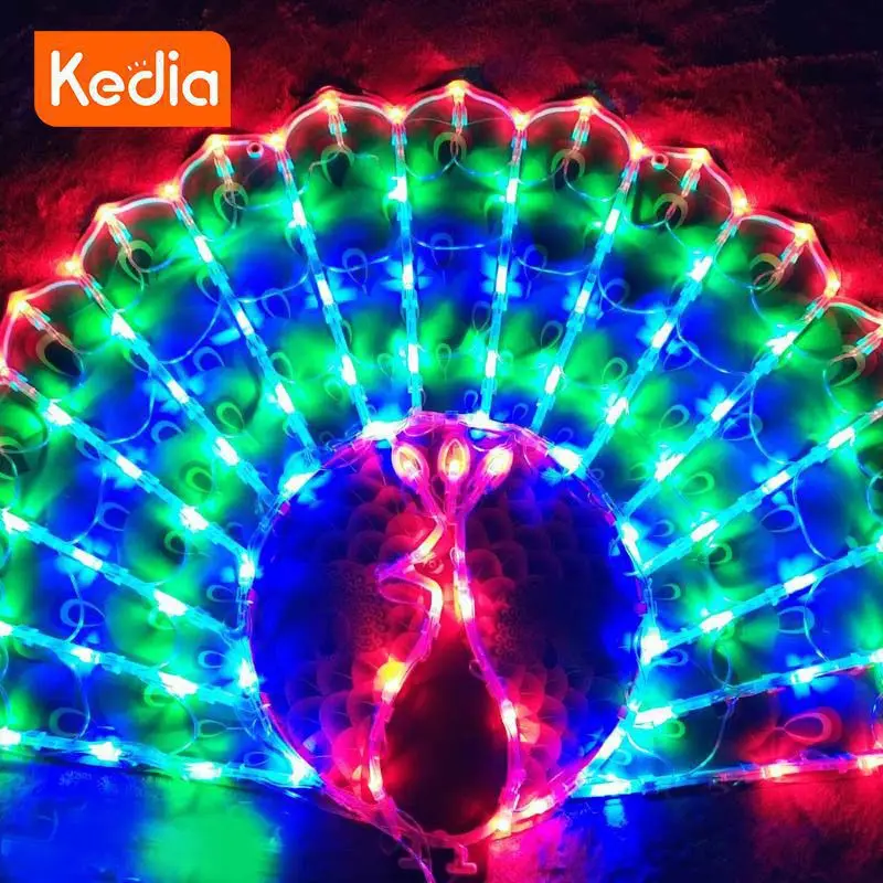 

LED Lantern Peacock Light Love Light Five-pointed Star Sun Light String Room Christmas Wedding Party Plug-in Decorative Lights