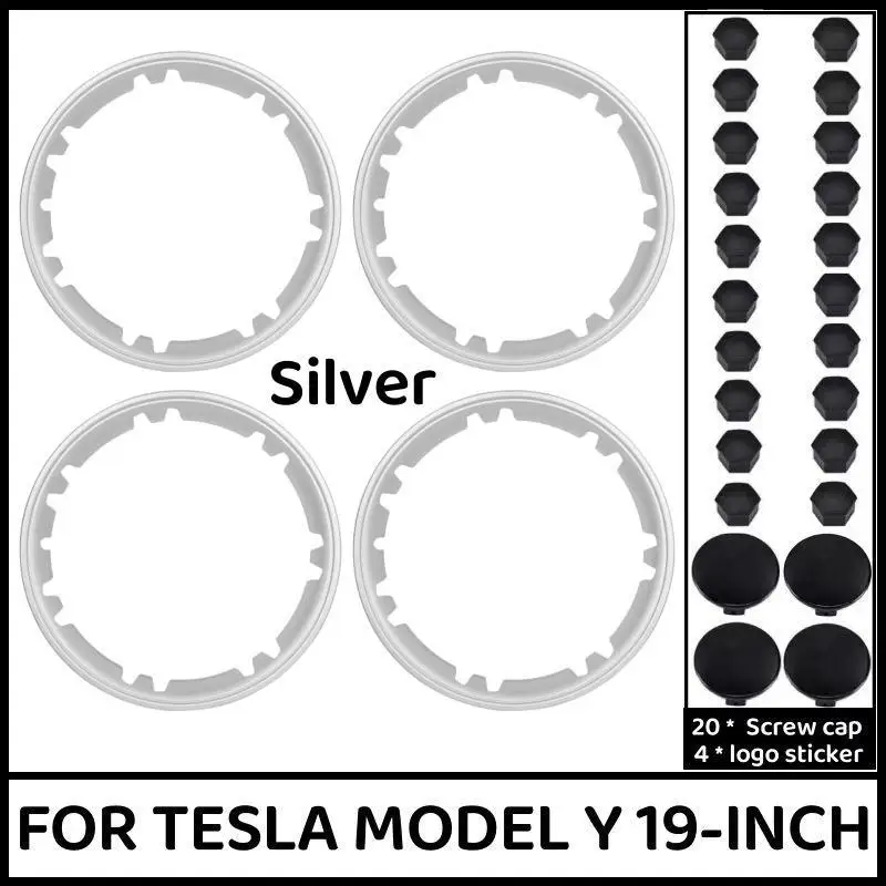 

4 шт. для Tesla Model Y, 19-дюймовый обод, защита ступицы колеса, защитные колпаки, детали, автомобильная крышка, аксессуары 2018-2024