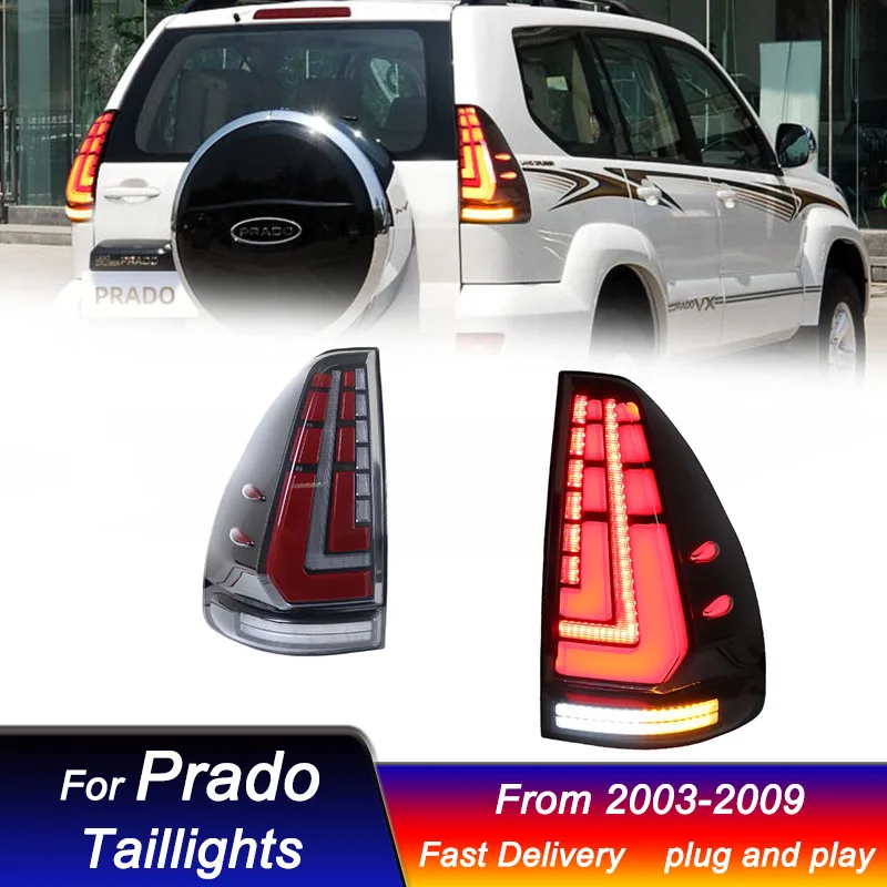 Стайлинг автомобиля Задние фонари для TOYOTA PRADO 2003-2009 в новом стиле полностью