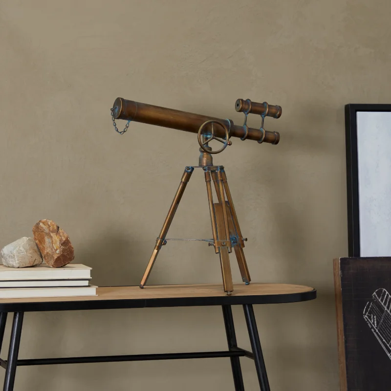 

Astronomical Telescope 17" X 18" Brass Metal Telescope, 1-Piece