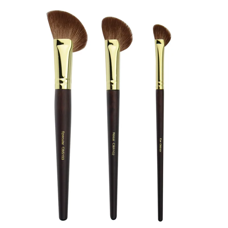 

1pc Goat hair Powder Makeup brush Half Fan Make up brushes Blush Contour Bronzer Highlight Blending MultiFunction cosmetic tools