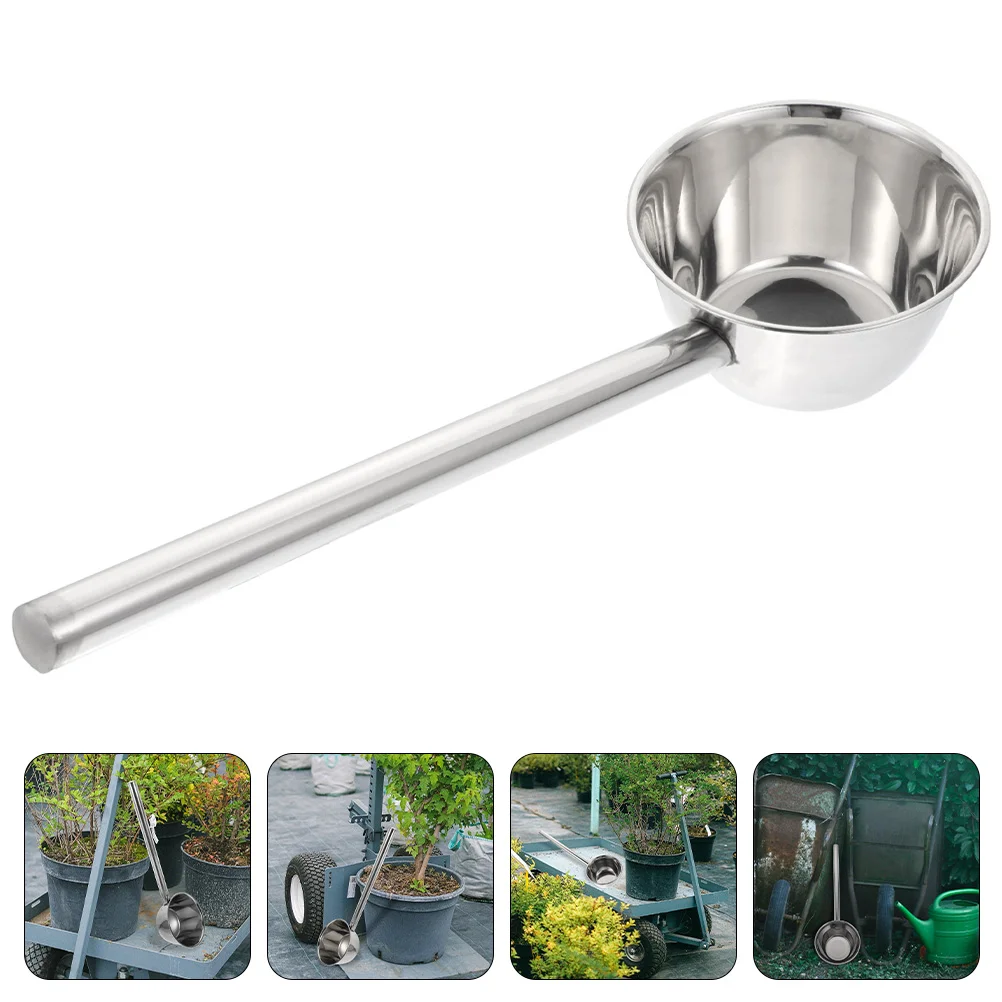 

Ladle Water Watering Spoon Scoop Cup Kitchen Dipper Bath Stainless Steel Metal Handle Soup Hair Washing Rinse Garden