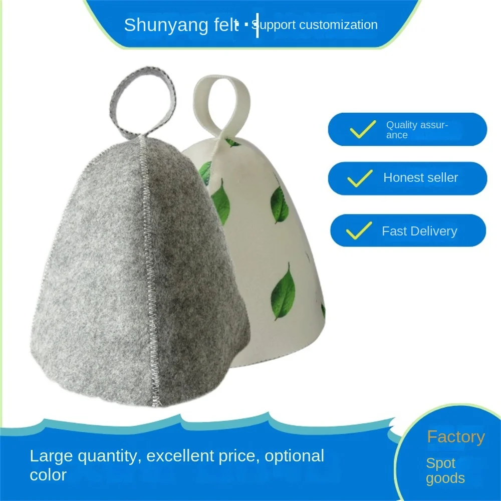 

Anti Heat Sauna Hat 1pcs Heat Insulation Insulating Cap Felt Bathroom Accessories Absorbent Felt Cap Quickly Towel Drying