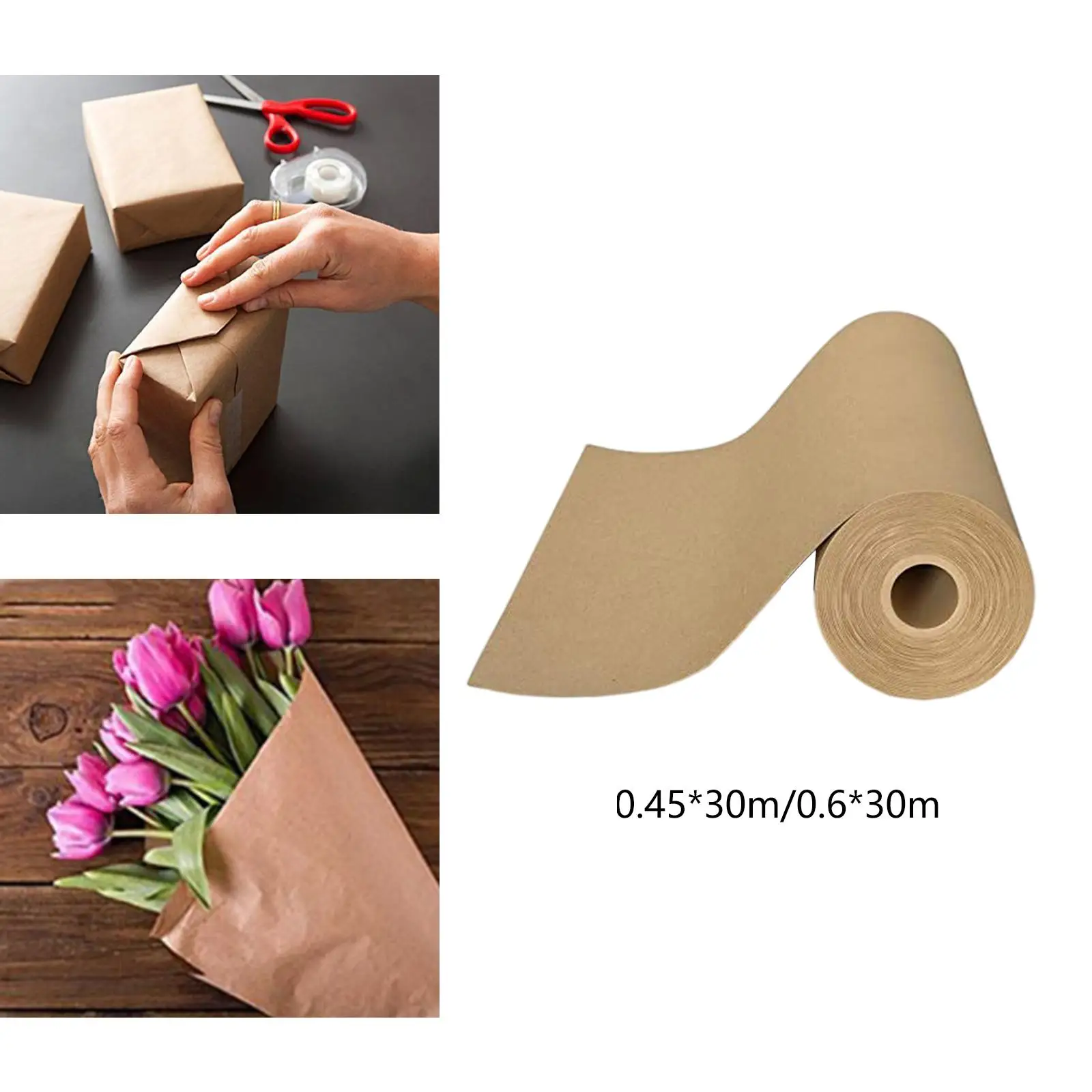 98 футов коричневый рулон крафт-бумаги самодельная упаковочная бумага для