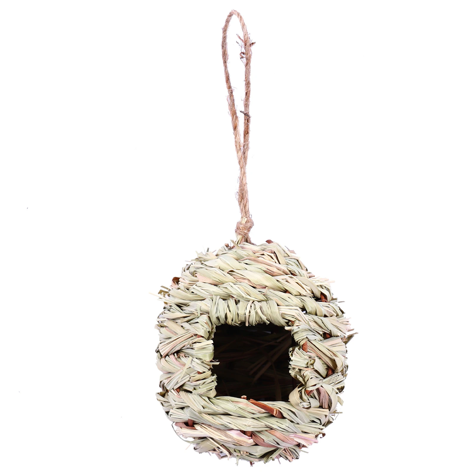 

Grass Bird Houses Ball Shape Hummingbird Nest For Outdoor Hunging Hand-Woven Hummingbird Nest Large Wren Finch Bird House For