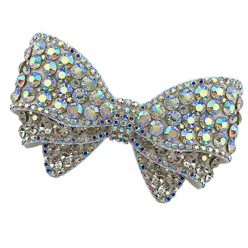 

Handmade Rhinestone Bow Tie Crystal Bowknot Patches Applique Hat Dress DIY Shoes Clip Decoration For Shoes Garment Wedding