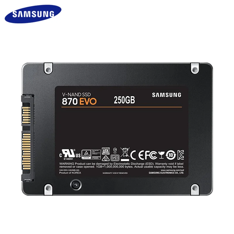 SAMSUNG 870 EVO SATA III 2 5 дюйма SSD 250 ГБ 500 1 ТБ 4 Тб оригинальный жесткий диск Внутренний